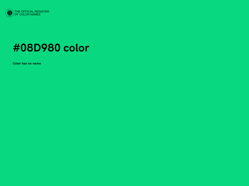 #08D980 color image