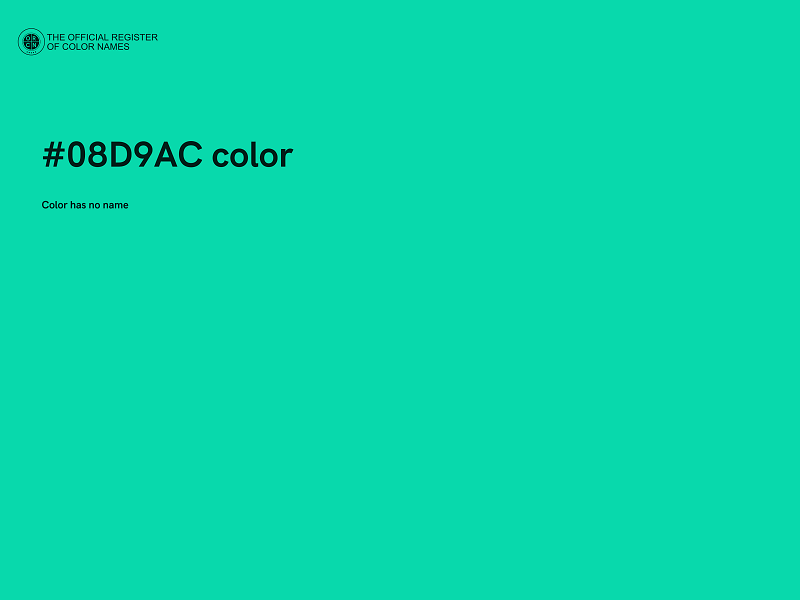 #08D9AC color image