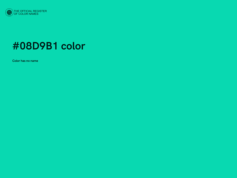 #08D9B1 color image