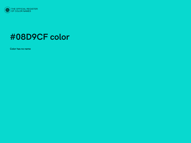 #08D9CF color image