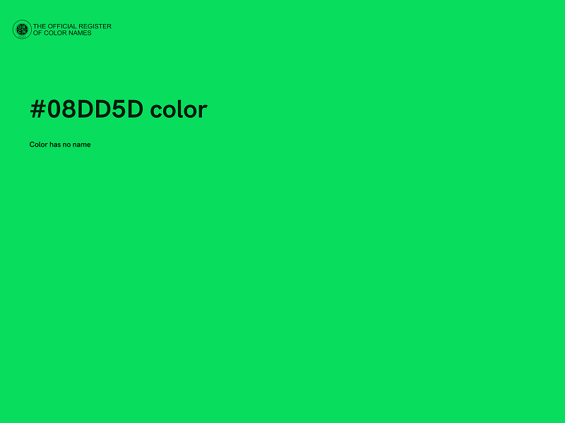 #08DD5D color image