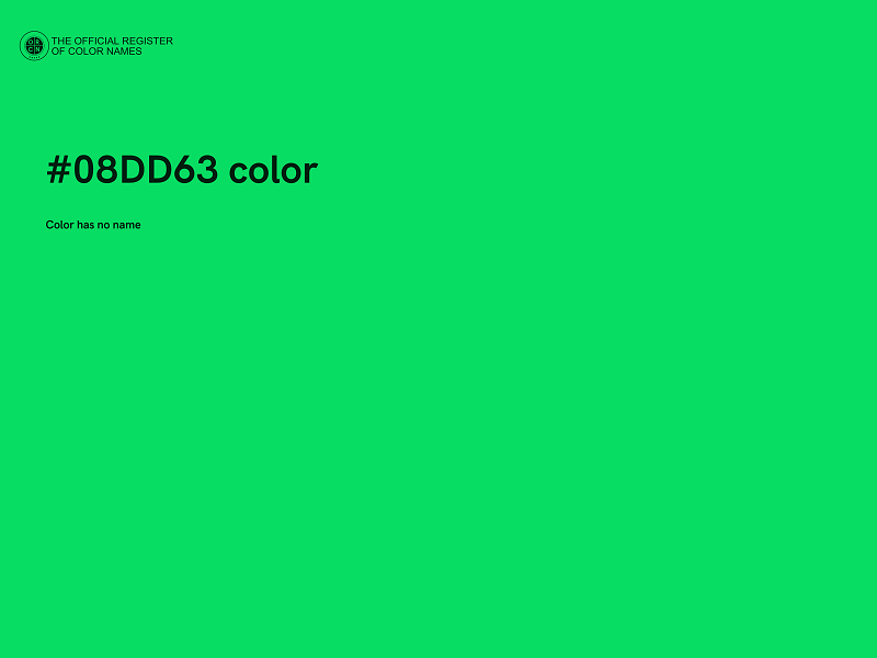 #08DD63 color image