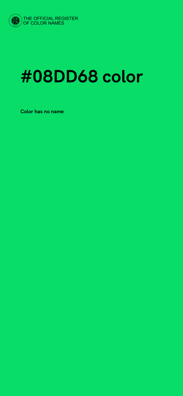 #08DD68 color image