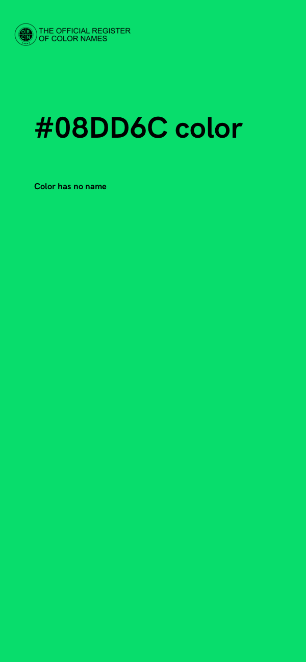 #08DD6C color image