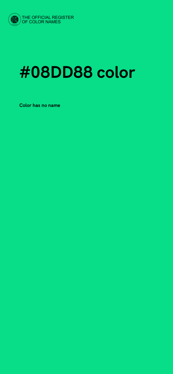 #08DD88 color image