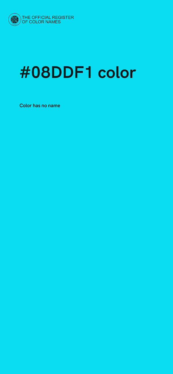 #08DDF1 color image