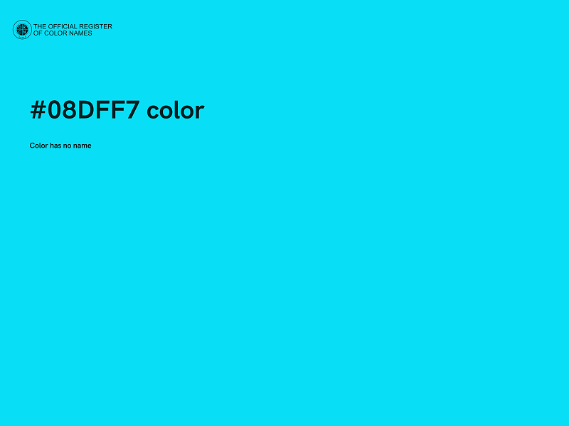 #08DFF7 color image