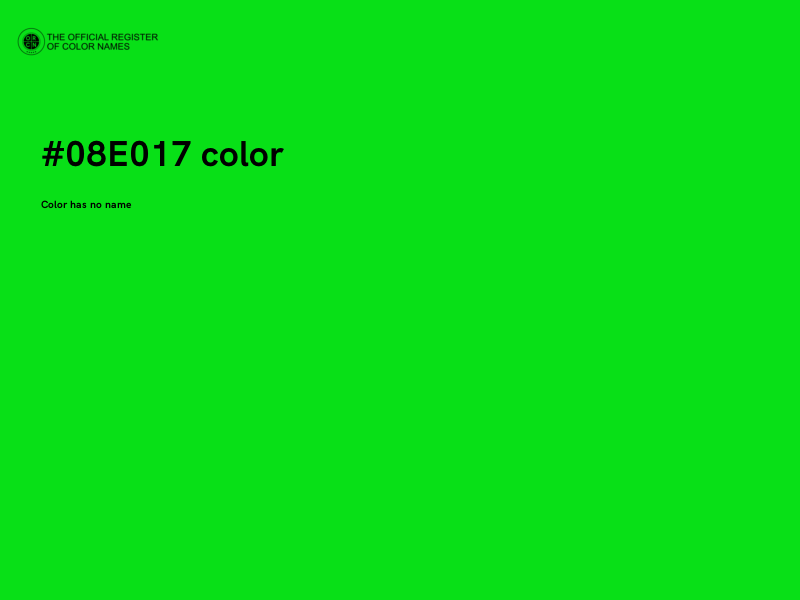 #08E017 color image