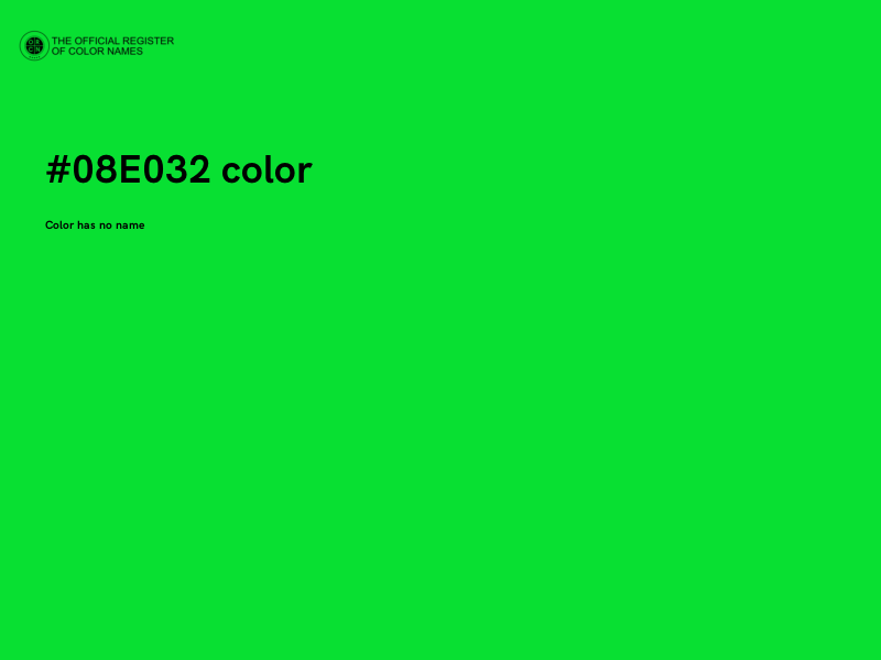#08E032 color image