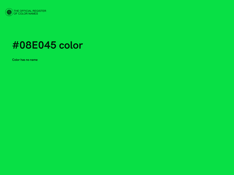 #08E045 color image