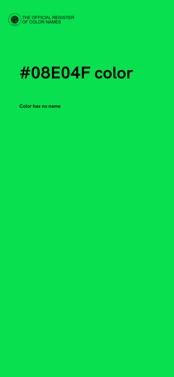 #08E04F color image