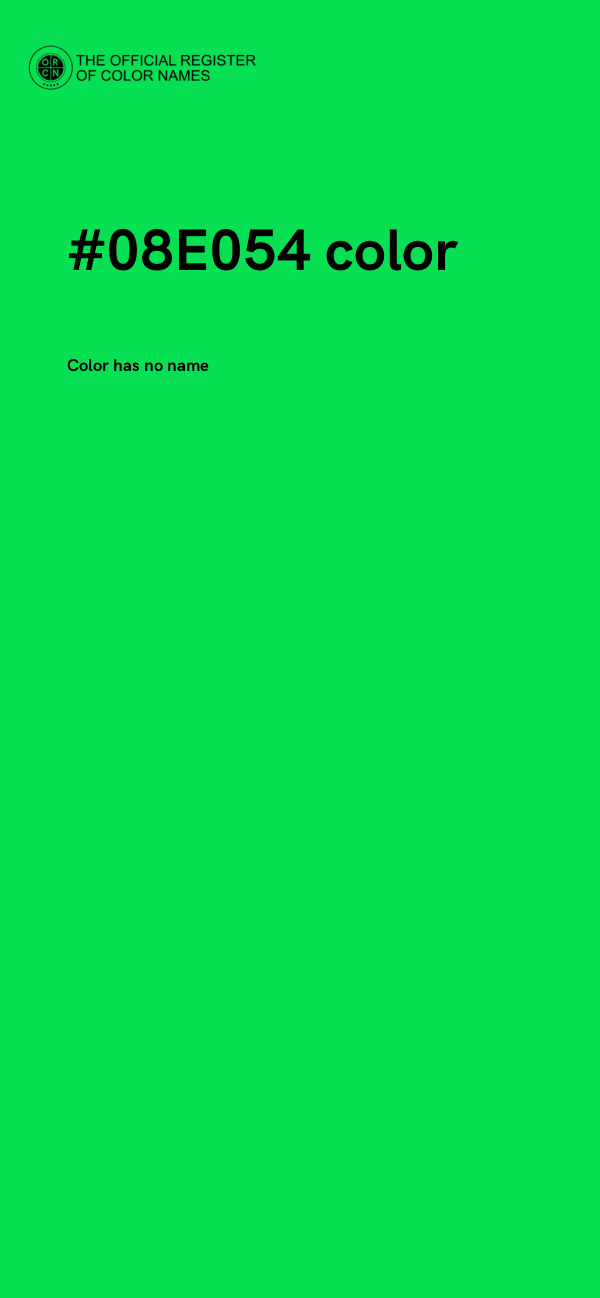 #08E054 color image