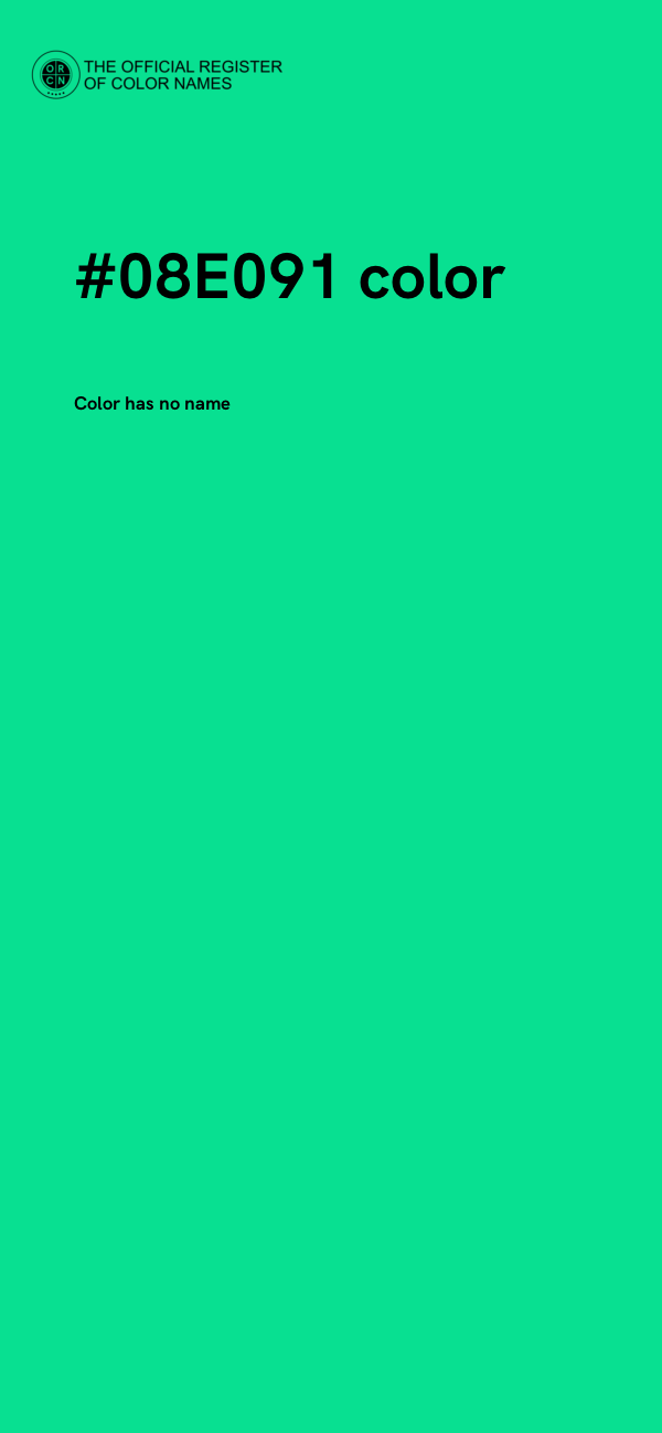 #08E091 color image