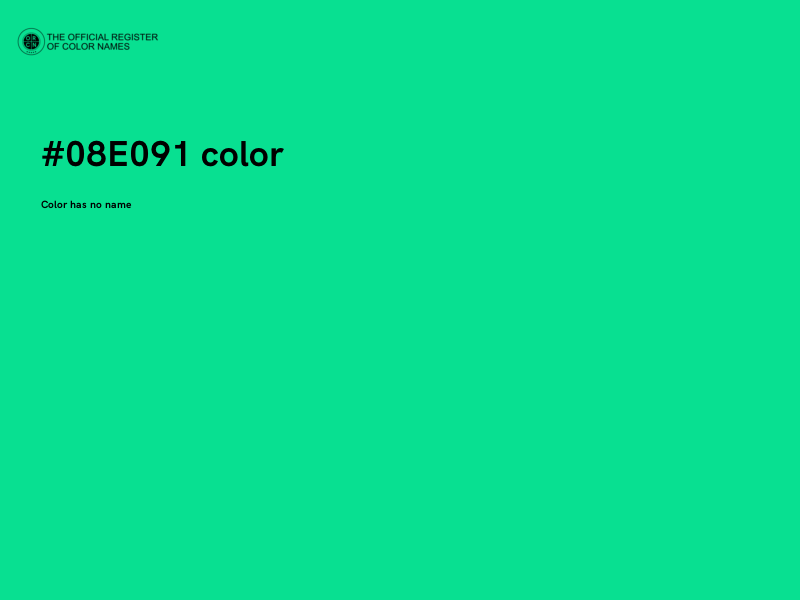 #08E091 color image