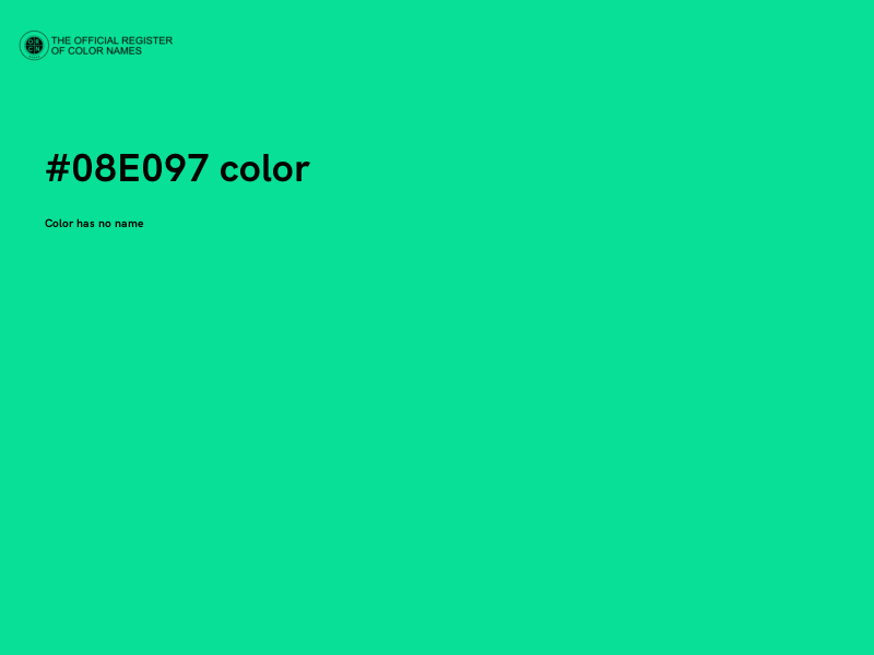 #08E097 color image