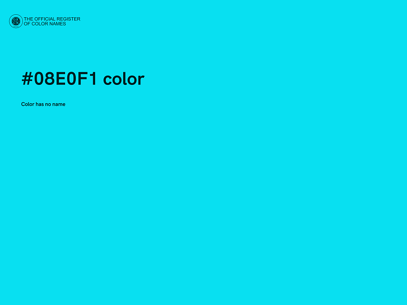 #08E0F1 color image