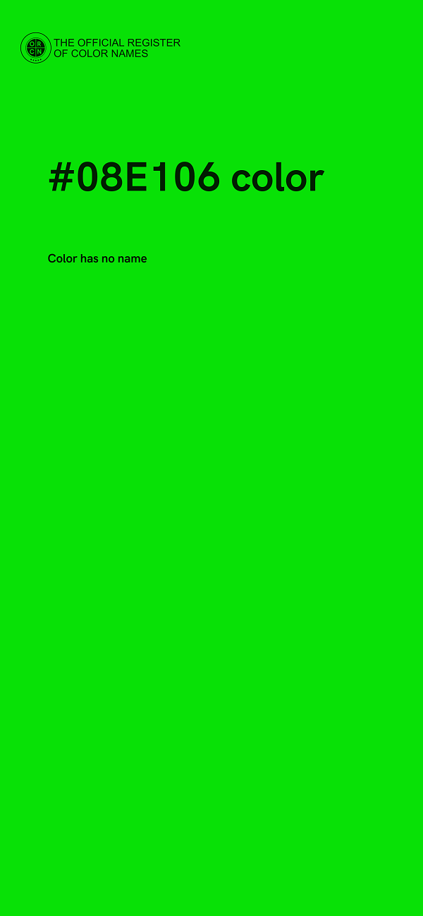 #08E106 color image