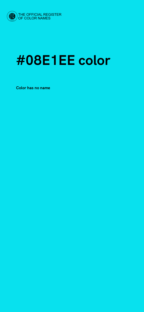 #08E1EE color image