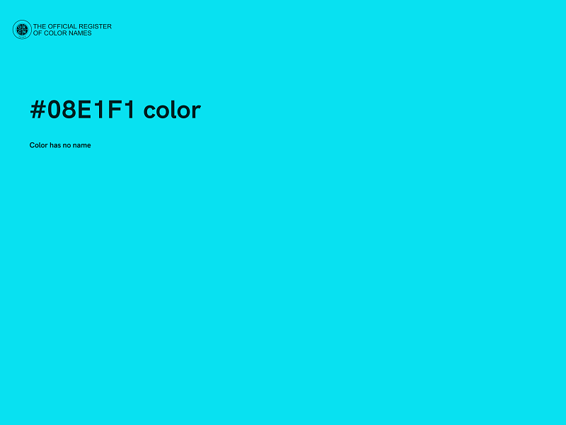 #08E1F1 color image