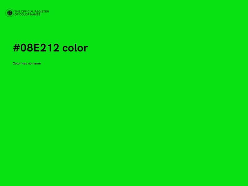 #08E212 color image