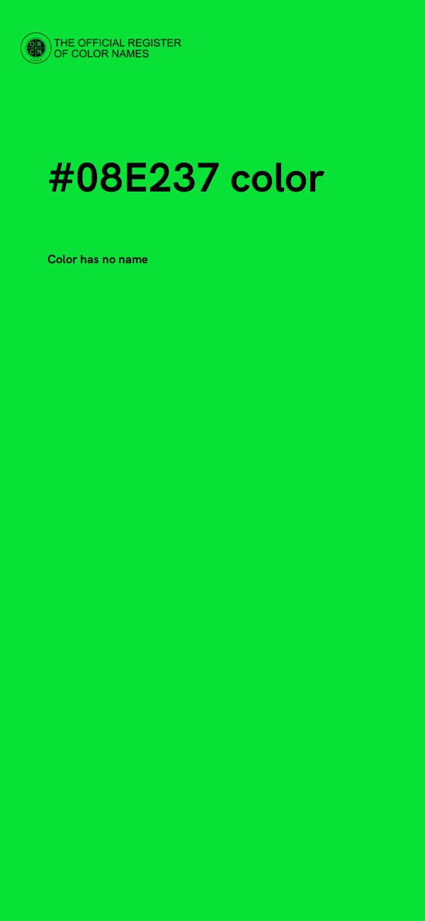 #08E237 color image
