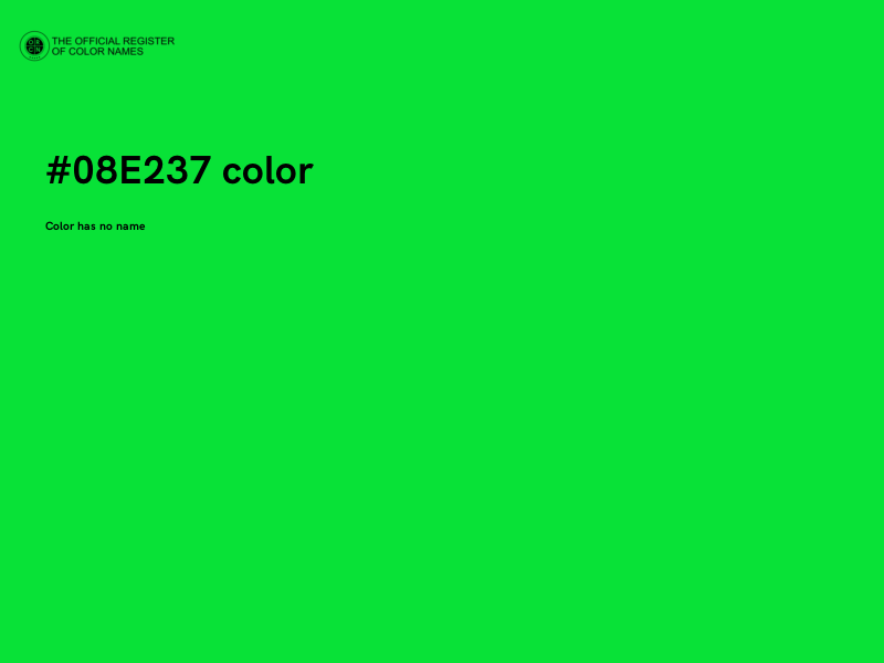 #08E237 color image