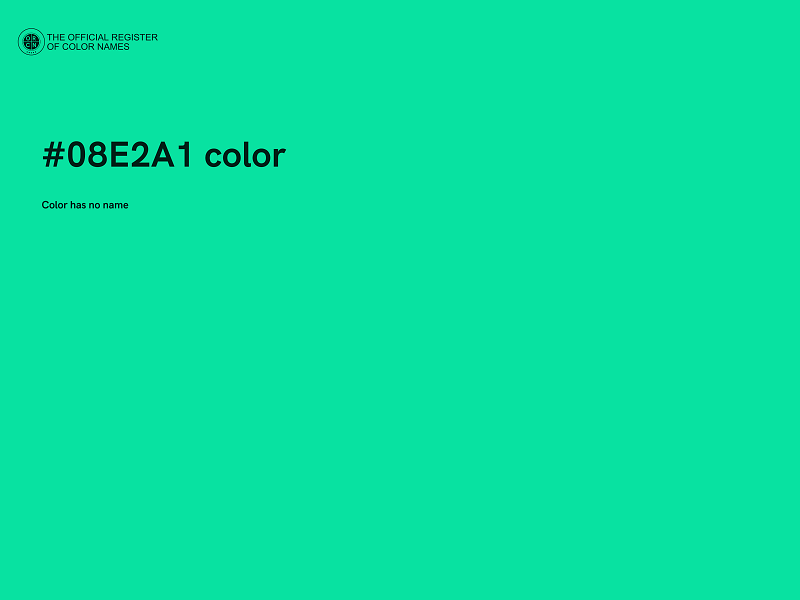 #08E2A1 color image