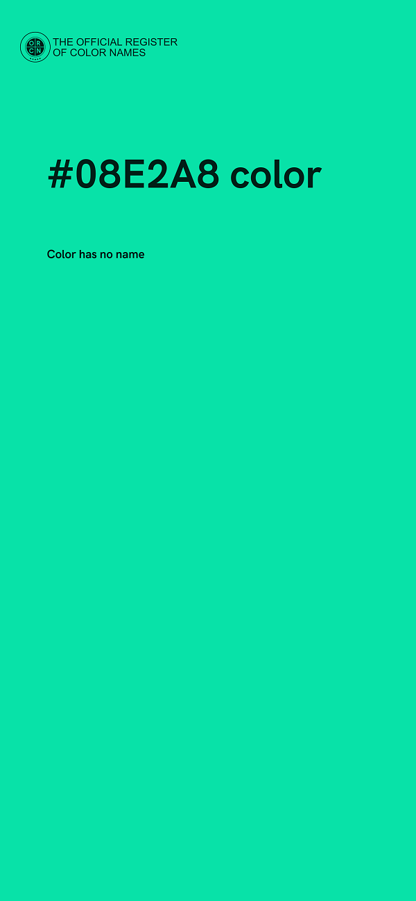 #08E2A8 color image