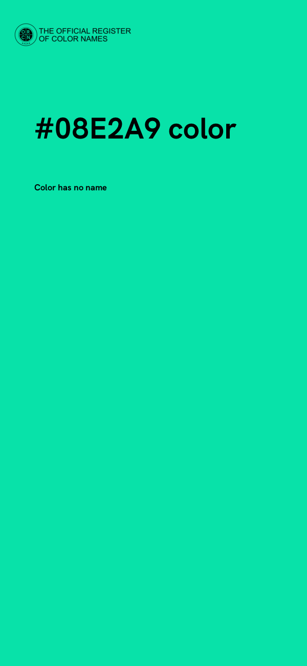 #08E2A9 color image