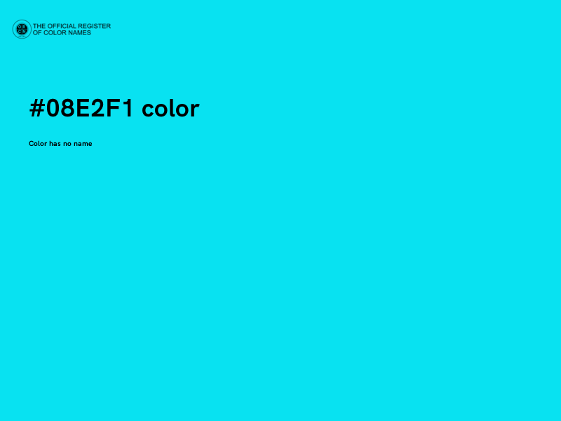 #08E2F1 color image