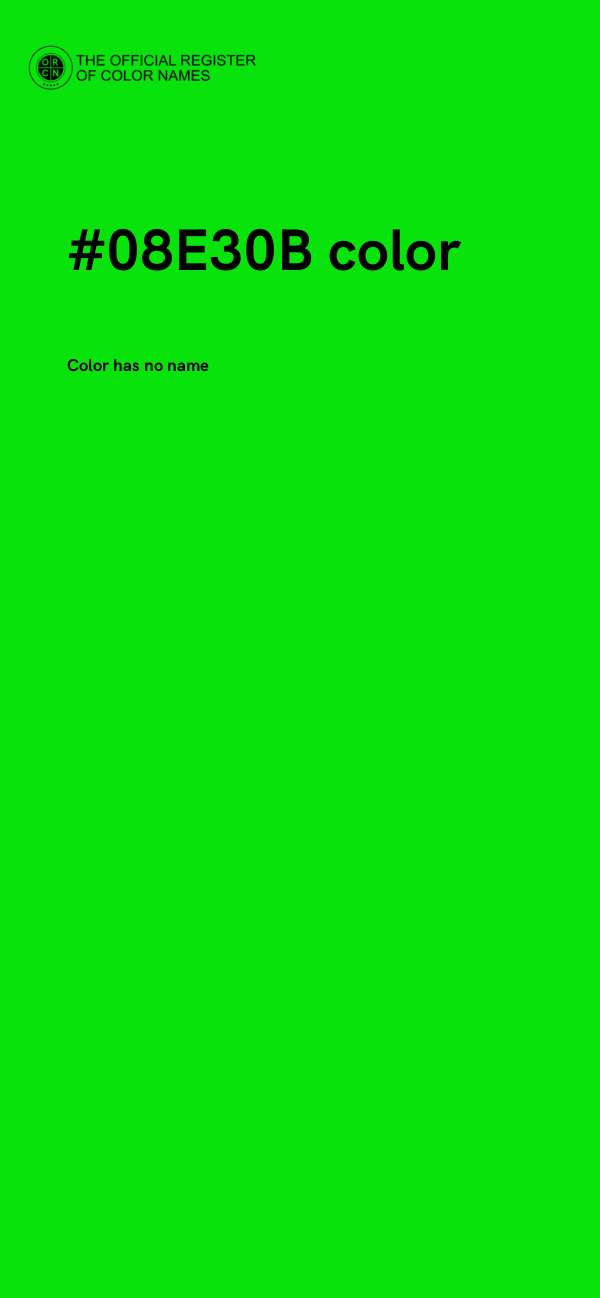 #08E30B color image