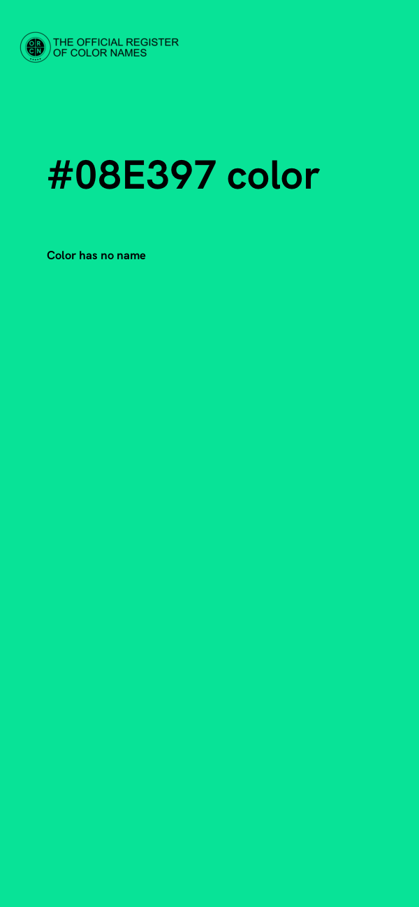 #08E397 color image