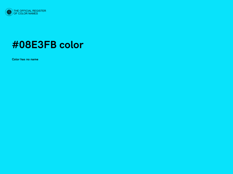 #08E3FB color image