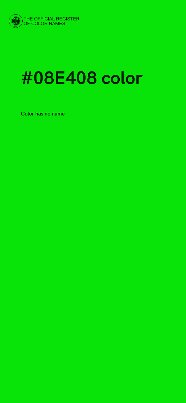 #08E408 color image