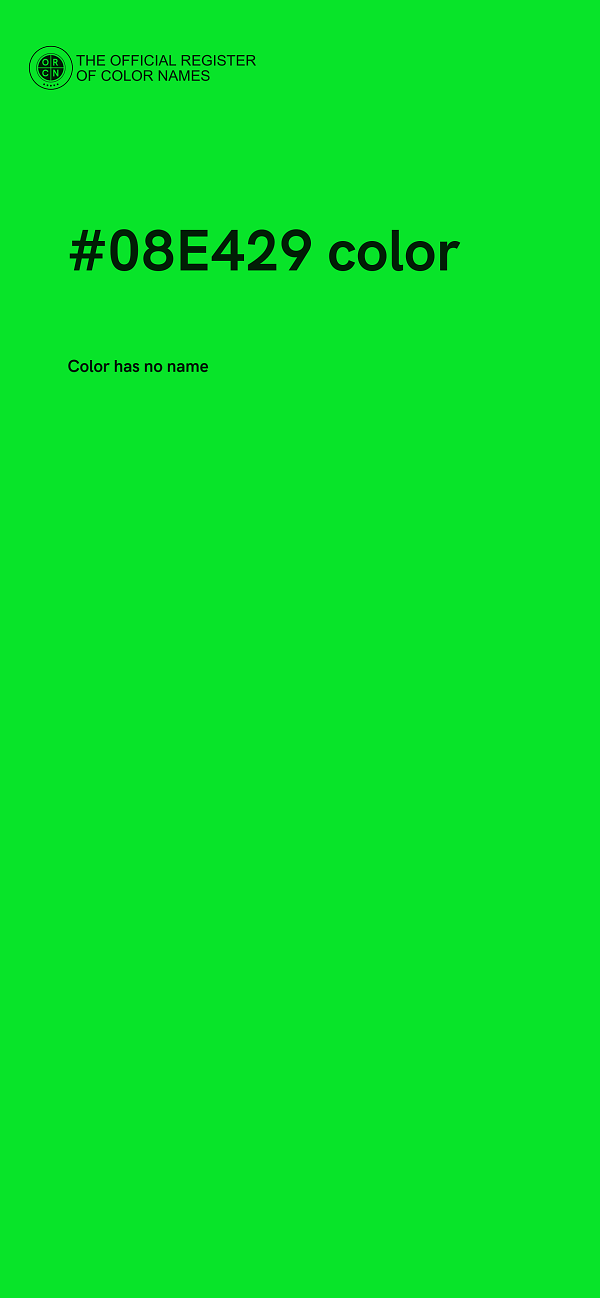 #08E429 color image