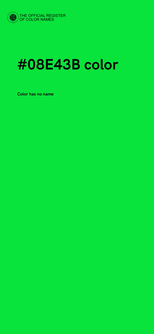 #08E43B color image