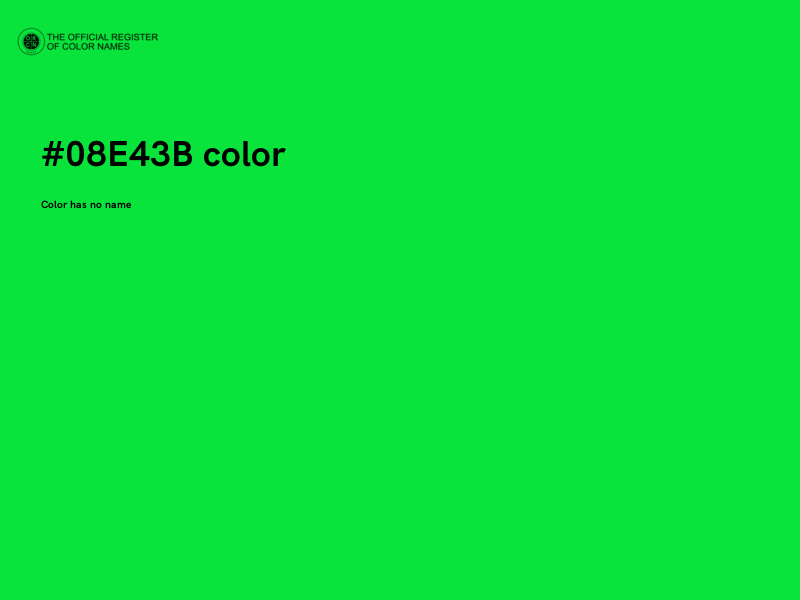 #08E43B color image