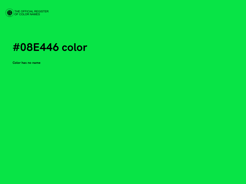 #08E446 color image