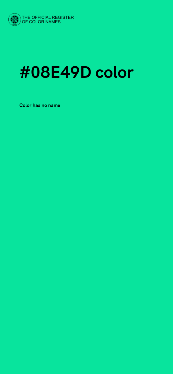 #08E49D color image