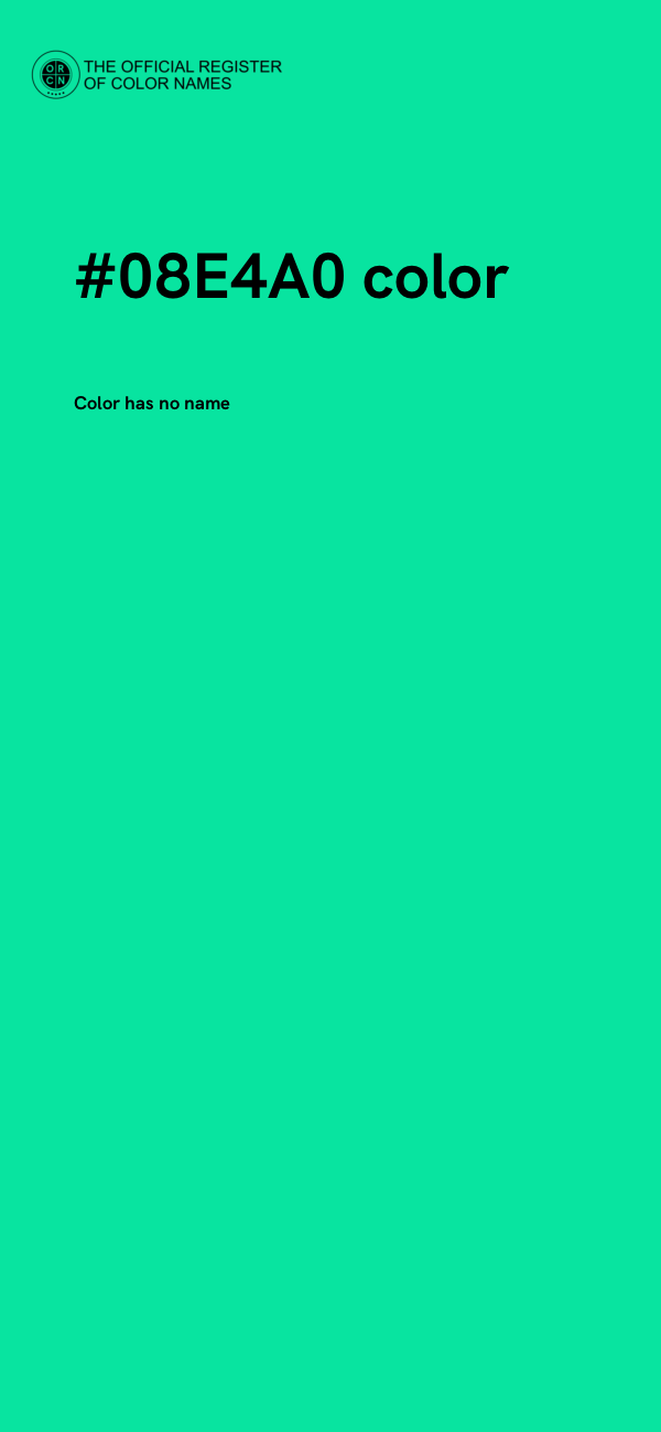 #08E4A0 color image