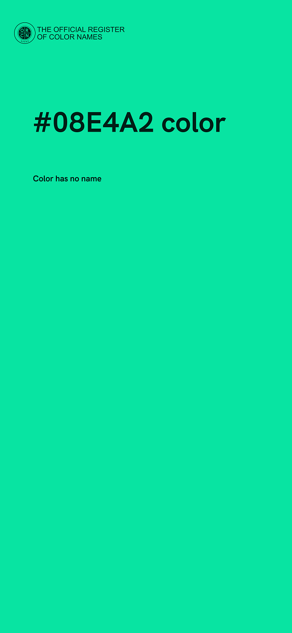 #08E4A2 color image