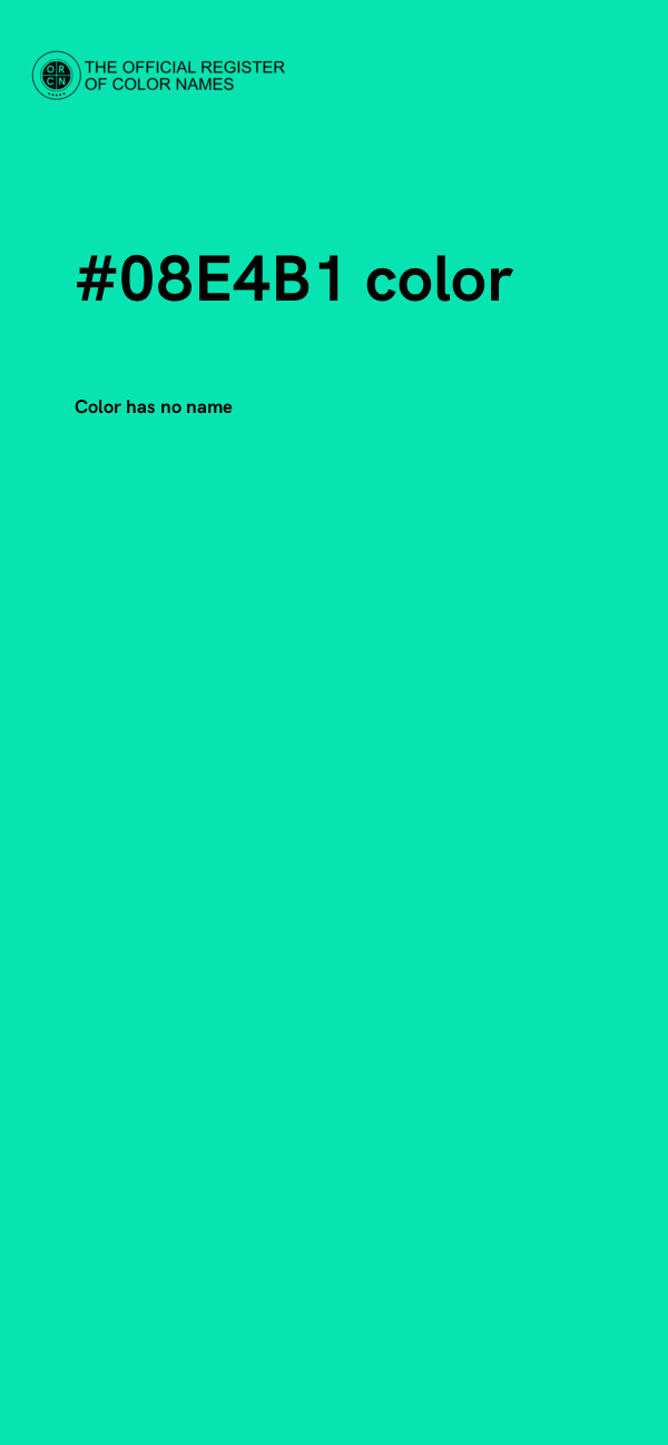 #08E4B1 color image