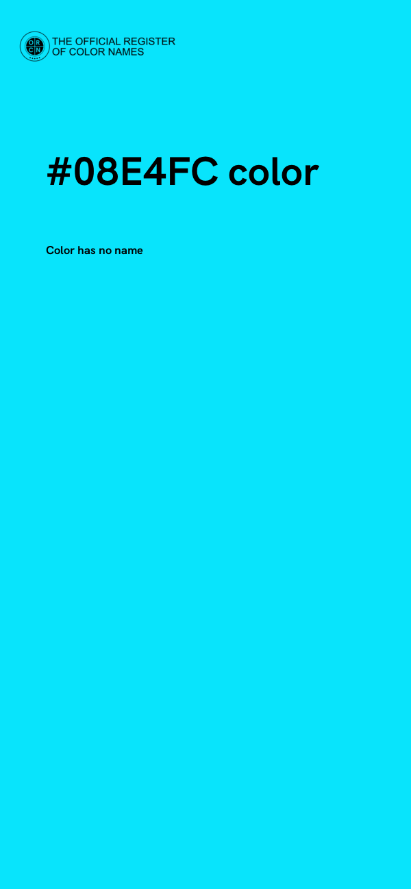 #08E4FC color image