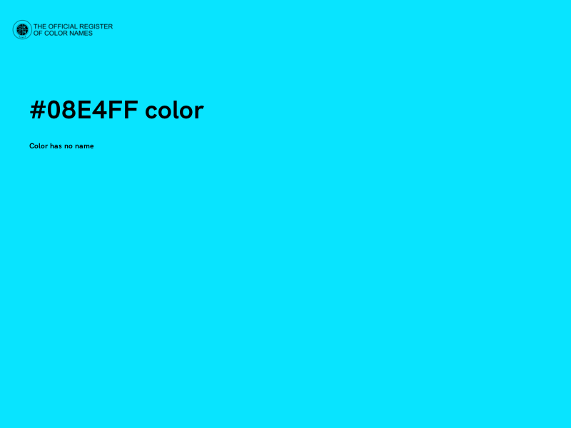 #08E4FF color image