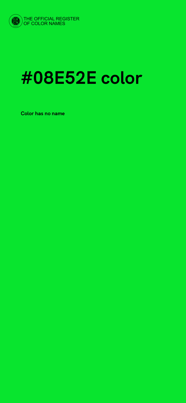 #08E52E color image