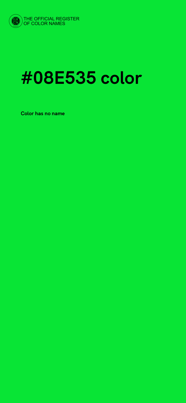 #08E535 color image