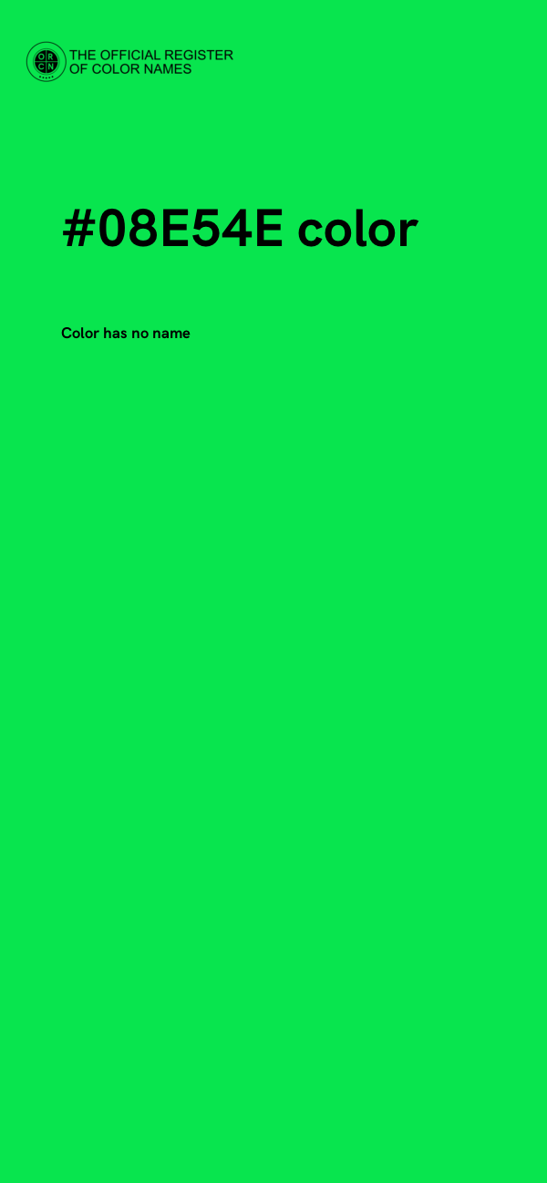 #08E54E color image