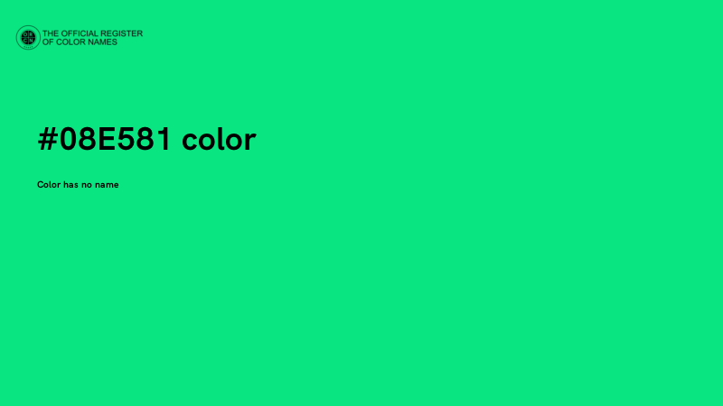 #08E581 color image