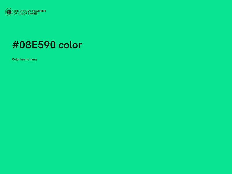 #08E590 color image