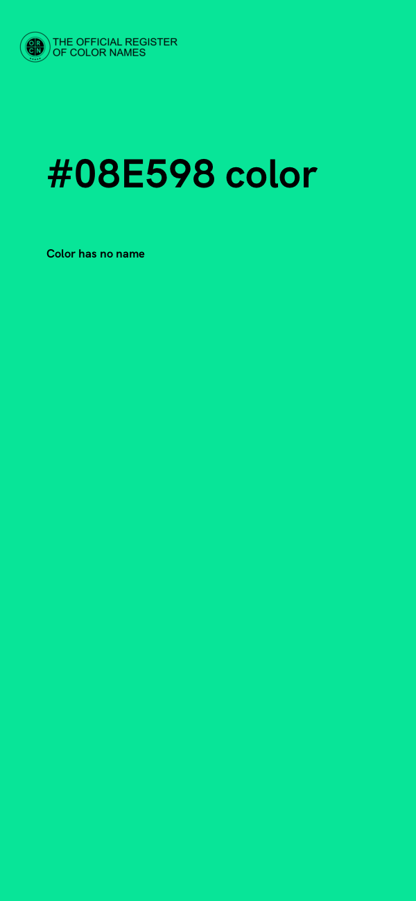 #08E598 color image